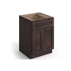 Valleywood Cabinetry 33-in W x 34.5-in H x 24-in D Rustic Hickory 1-Drawer Base Ready To Assemble Plywood Cabinet (Flat Panel Shaker Style)