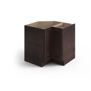 Valleywood Cabinetry 33-in W x 34.5-in H x 33-in D Rustic Hickory Lazy Susan Corner Base Ready To Assemble Plywood Cabinet (Flat Panel Shaker Style)
