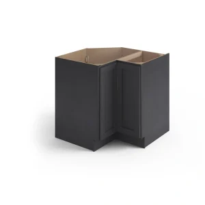 Valleywood Cabinetry 36-in W x 34.5-in H x 36-in D Ideal Gray Birch Lazy Susan Corner Base Ready To Assemble Plywood Cabinet (Flat Panel Shaker Style)