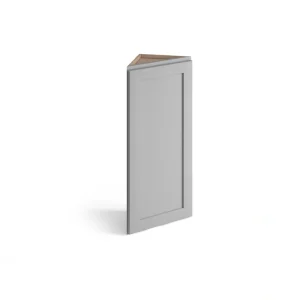 Valleywood Cabinetry Proper Gray 12-in W x 42-in H x 12-in D Proper Gray Birch Diagonal Corner Wall Ready To Assemble Plywood Cabinet (Flat Panel Shaker Style)