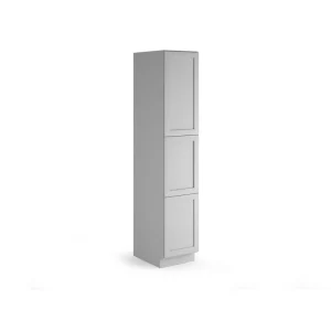 Valleywood Cabinetry Proper Gray 18-in W x 84-in H x 24-in D Proper Gray Birch Pantry Ready To Assemble Plywood Cabinet (Flat Panel Shaker Door Style)