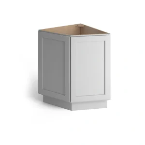 Valleywood Cabinetry Proper Gray 24-in W x 34.5-in H x 24-in D Proper Gray Birch Diagonal Corner Base Ready To Assemble Plywood Cabinet (Flat Panel Shaker Style)