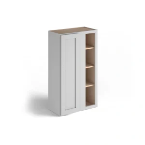 Valleywood Cabinetry Proper Gray 27-in W x 30-in H x 12-in D Proper Gray Birch Blind Corner Wall Ready To Assemble Plywood Cabinet (Flat Panel Shaker Style)