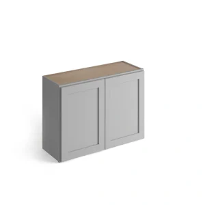 Valleywood Cabinetry Proper Gray 30-in W x 24-in H x 12-in D Proper Gray Birch Wall Ready To Assemble Plywood Cabinet (Flat Panel Shaker Door Style)