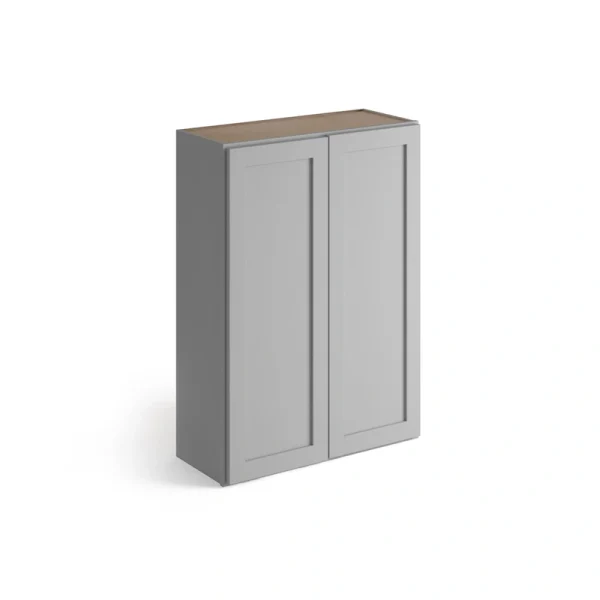 Valleywood Cabinetry Proper Gray 30-in W x 30-in H x 12-in D Proper Gray Birch Wall Ready To Assemble Plywood Cabinet (Flat Panel Shaker Door Style)