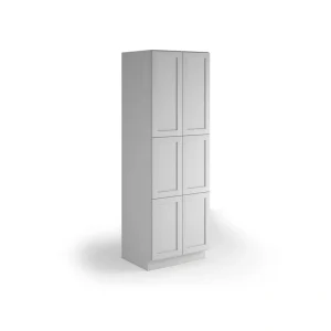 Valleywood Cabinetry Proper Gray 30-in W x 96-in H x 24-in D Proper Gray Birch Pantry Ready To Assemble Plywood Cabinet (Flat Panel Shaker Door Style)