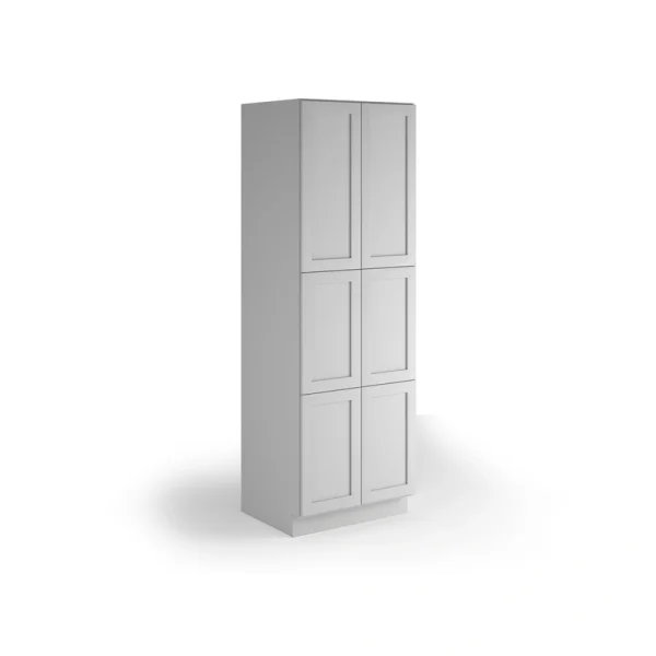 Valleywood Cabinetry Proper Gray 30-in W x 96-in H x 24-in D Proper Gray Birch Pantry Ready To Assemble Plywood Cabinet (Flat Panel Shaker Door Style)