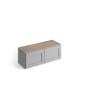 Valleywood Cabinetry Proper Gray 33-in W x 12-in H x 12-in D Proper Gray Birch Wall Ready To Assemble Plywood Cabinet (Flat Panel Shaker Door Style)