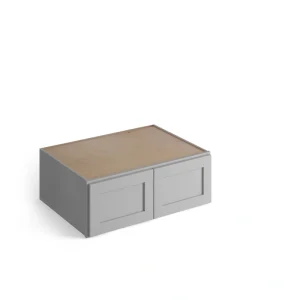 Valleywood Cabinetry Proper Gray 33-in W x 12-in H x 24-in D Proper Gray Birch Wall Ready To Assemble Plywood Cabinet (Flat Panel Shaker Door Style)