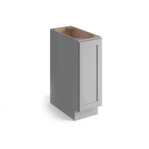 Valleywood Cabinetry Proper Gray 9-in W x 34.5-in H x 24-in D Proper Gray Birch 1-Drawer Base Ready To Assemble Plywood Cabinet (Flat Panel Shaker Style)