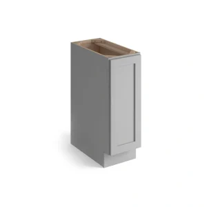 Valleywood Cabinetry Proper Gray 9-in W x 34.5-in H x 24-in D Proper Gray Birch Base Ready To Assemble Plywood Cabinet (Flat Panel Shaker Door Style)