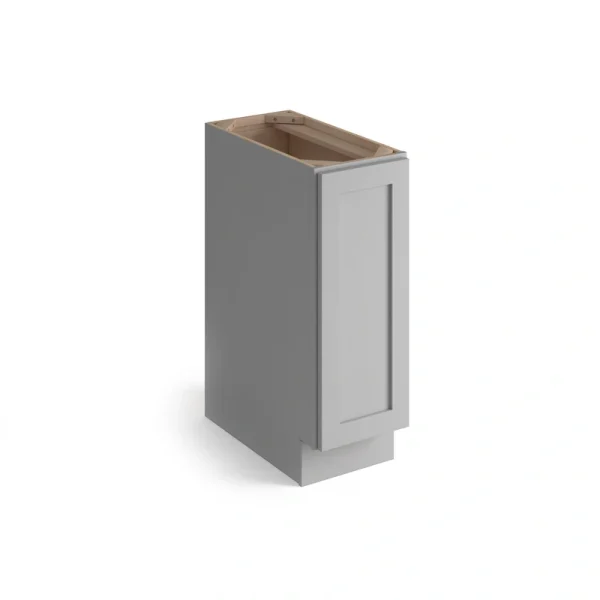 Valleywood Cabinetry Proper Gray 9-in W x 34.5-in H x 24-in D Proper Gray Birch Base Ready To Assemble Plywood Cabinet (Flat Panel Shaker Door Style)