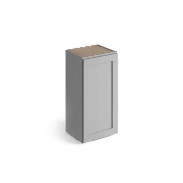 Valleywood Cabinetry Proper Gray 9-in W x 42-in H x 12-in D Proper Gray Birch Wall Ready To Assemble Plywood Cabinet (Flat Panel Shaker Door Style)