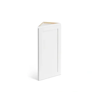 Valleywood Cabinetry Pure White 12-in W x 36-in H x 12-in D Pure White Birch Diagonal Corner Wall Ready To Assemble Plywood Cabinet (Flat Panel Shaker Style)