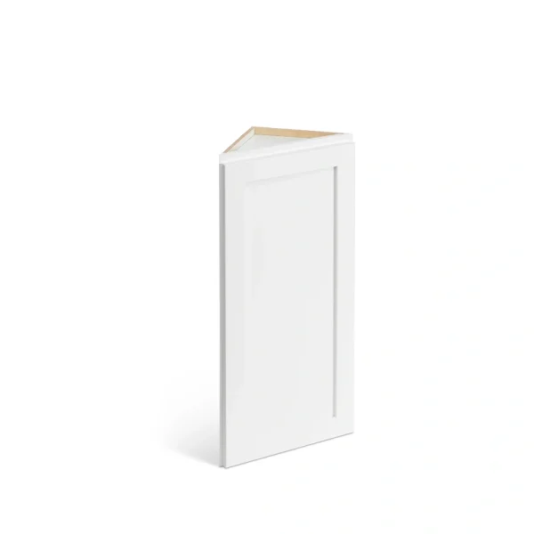 Valleywood Cabinetry Pure White 12-in W x 42-in H x 12-in D Pure White Birch Diagonal Corner Wall Ready To Assemble Plywood Cabinet (Flat Panel Shaker Style)