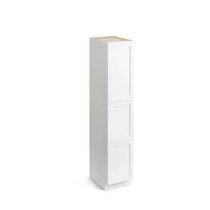 Valleywood Cabinetry Pure White 18-in W x 96-in H x 24-in D Pure White Birch Pantry Ready To Assemble Plywood Cabinet (Flat Panel Shaker Door Style)