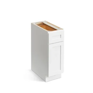Valleywood Cabinetry Pure White 21-in W x 34.5-in H x 24-in D Pure White Birch 1-Drawer Base Ready To Assemble Plywood Cabinet (Flat Panel Shaker Style)