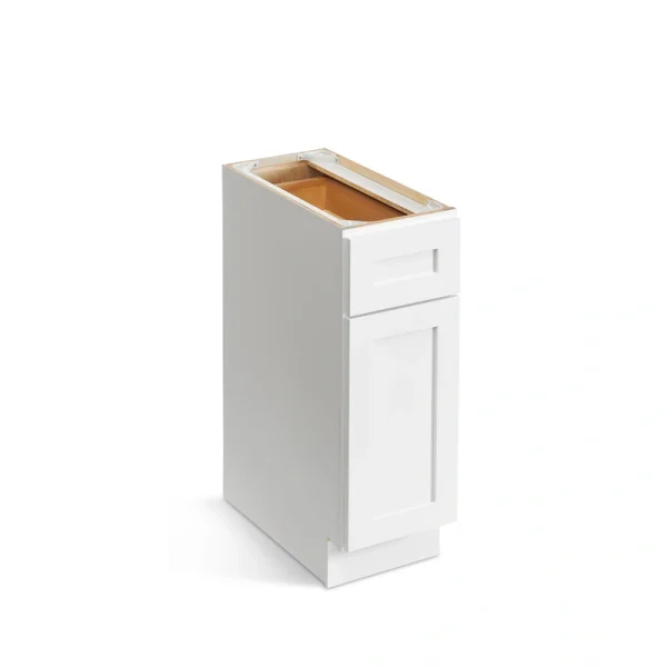 Valleywood Cabinetry Pure White 21-in W x 34.5-in H x 24-in D Pure White Birch 1-Drawer Base Ready To Assemble Plywood Cabinet (Flat Panel Shaker Style)