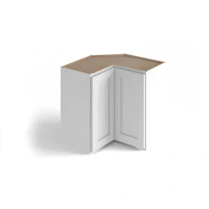 Valleywood Cabinetry Pure White 24-in W x 42-in H x 24-in D Pure White Birch L-shaped Corner Wall Ready To Assemble Plywood Cabinet (Flat Panel Shaker Style)