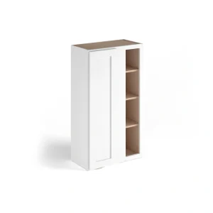 Valleywood Cabinetry Pure White 27-in W x 36-in H x 12-in D Pure White Birch Blind Corner Wall Ready To Assemble Plywood Cabinet (Flat Panel Shaker Style)