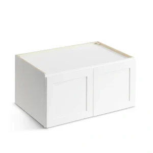 Valleywood Cabinetry Pure White 36-in W x 18-in H x 24-in D Pure White Birch Wall Ready To Assemble Plywood Cabinet (Flat Panel Shaker Door Style)