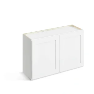 Valleywood Cabinetry Pure White 36-in W x 24-in H x 12-in D Pure White Birch Wall Ready To Assemble Plywood Cabinet (Flat Panel Shaker Door Style)