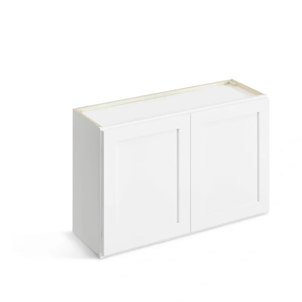 Valleywood Cabinetry Pure White 36-in W x 24-in H x 12-in D Pure White Birch Wall Ready To Assemble Plywood Cabinet (Flat Panel Shaker Door Style)