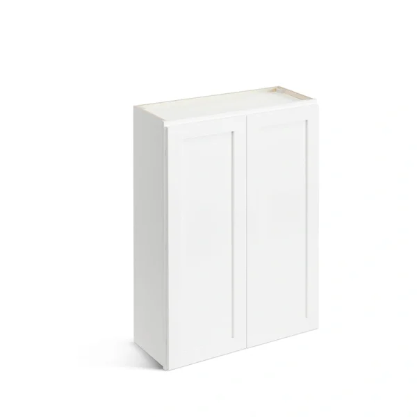Valleywood Cabinetry Pure White 36-in W x 36-in H x 12-in D Pure White Birch Wall Ready To Assemble Plywood Cabinet (Flat Panel Shaker Door Style)