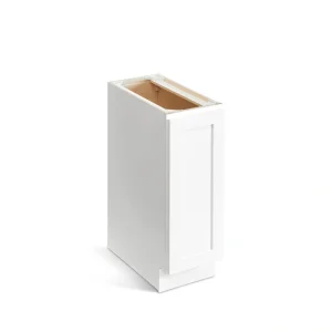 Valleywood Cabinetry Pure White 9-in W x 34.5-in H x 24-in D Pure White Birch Base Ready To Assemble Plywood Cabinet (Flat Panel Shaker Door Style)