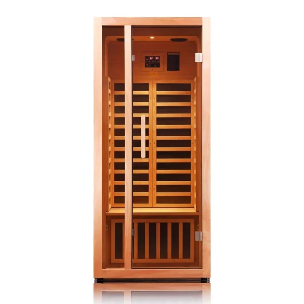 Vanity Art 1-Person Extendable Indoor FAR Infrared Sauna Bluetooth Compatible with 6-Carbon Heaters