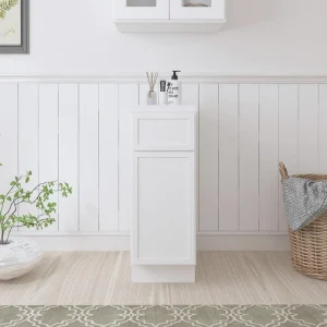 Vanity Art 12 in. W x 21 in. D x 32.5 in. H 1-Drawer Bath Vanity Cabinet Only in White T726947916