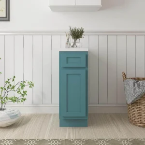 Vanity Art 12 in. W x 21 in. D x 32.5 in. H 1-Drawer Bath Vanity Cabinet without Top in Sea Green