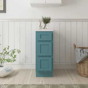 Vanity Art 12 in. W x 21 in. D x 32.5 in. H 3-Drawer Bath Vanity Cabinet Only in Sea Green