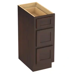 Vanity Art 12 in. W x 21 in. D x 32.5 in. H 3-Drawers Bath Vanity Cabinet Only in Brown T726947912