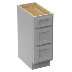 Vanity Art 12 in. W x 21 in. D x 32.5 in. H 3-Drawers Bath Vanity Cabinet Only in Gray T726947910