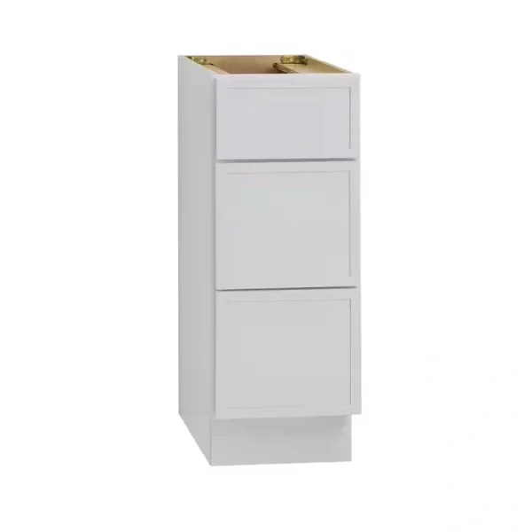 Vanity Art 12 in. W x 21 in. D x 32.5 in. H 3-Drawers Bath Vanity Cabinet Only in White T726947887