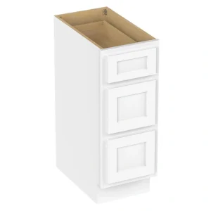 Vanity Art 12 in. W x 21 in. D x 32.5 in. H 3-Drawers Bath Vanity Cabinet Only in White T726947905
