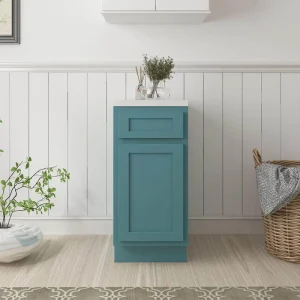 Vanity Art 15 in. W x 21 in. D x 32.5 in. H 1-Drawer Bath Vanity Cabinet Only in Sea Green