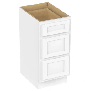 Vanity Art 15 in. W x 21 in. D x 32.5 in. H 3-Drawers Bath Vanity Cabinet Only in White T726947904