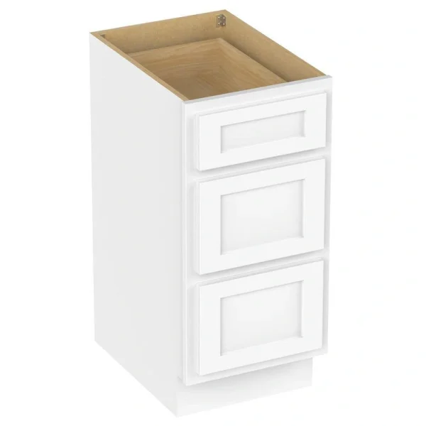 Vanity Art 15 in. W x 21 in. D x 32.5 in. H 3-Drawers Bath Vanity Cabinet Only in White T726947904