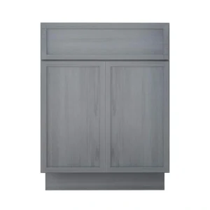 Vanity Art 24 in. W x 21 in. D x 32.5 in. H 2-Doors Bath Vanity Cabinet without Top in Smoky Gray