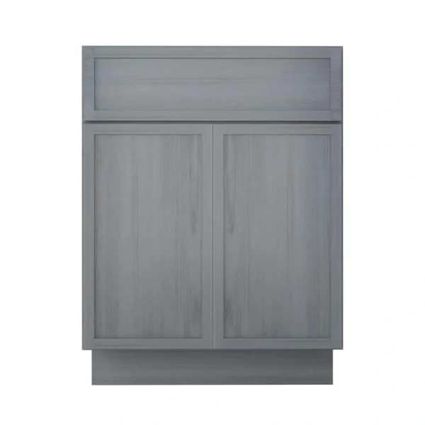 Vanity Art 24 in. W x 21 in. D x 32.5 in. H 2-Doors Bath Vanity Cabinet without Top in Smoky Gray