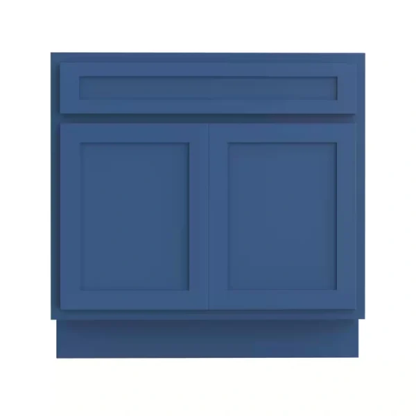 Vanity Art 30 in. W x 21 in. D x 32.5 in. H 2-Doors Bath Vanity Cabinet without Top in Blue T726948322