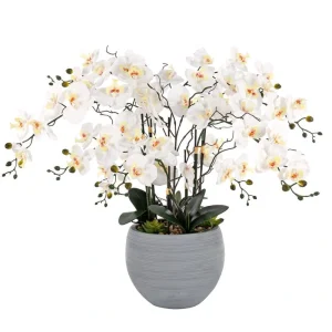 Vanity Art 36.22 in. H Artificial Phalaenopsis Orchids Floral Arrangement in Pot T726947570