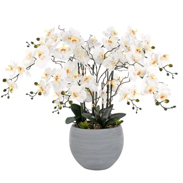 Vanity Art 36.22 in. H Artificial Phalaenopsis Orchids Floral Arrangement in Pot T726947570