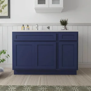 Vanity Art 48 in. W x 21 in. D x 32.5 in. H Bath Vanity Cabinet without Top in Blue T726947580
