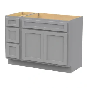 Vanity Art 48 in. W x 21 in. D x 32.5 in. H Bath Vanity Cabinet without Top in Gray T726947879