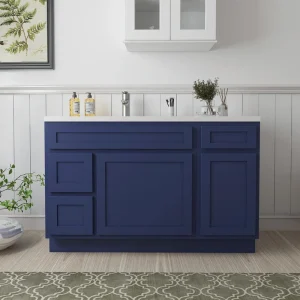 Vanity Art 51 in. W x 21 in. D x 32.5 in. H Bath Vanity Cabinet without Top in Blue T726947581