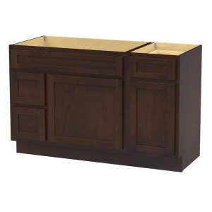 Vanity Art 51 in. W x 21 in. D x 32.5 in. H Bath Vanity Cabinet without Top in Brown T726947915