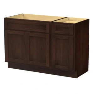Vanity Art 51 in. W x 21 in. D x 32.5 in. H Bath Vanity Cabinet without Top in Brown T726947938